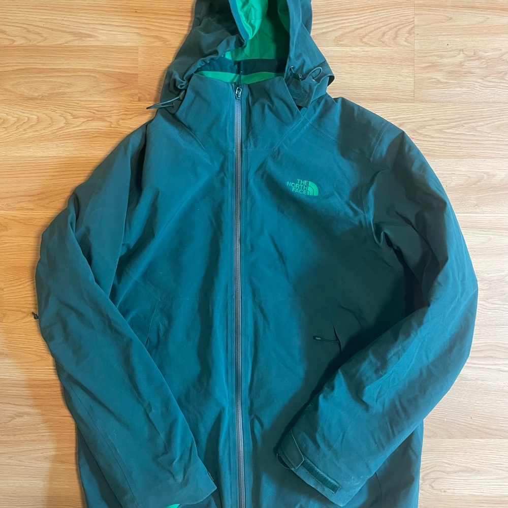 The North Face Men's Blue/Green Hooded Jacket